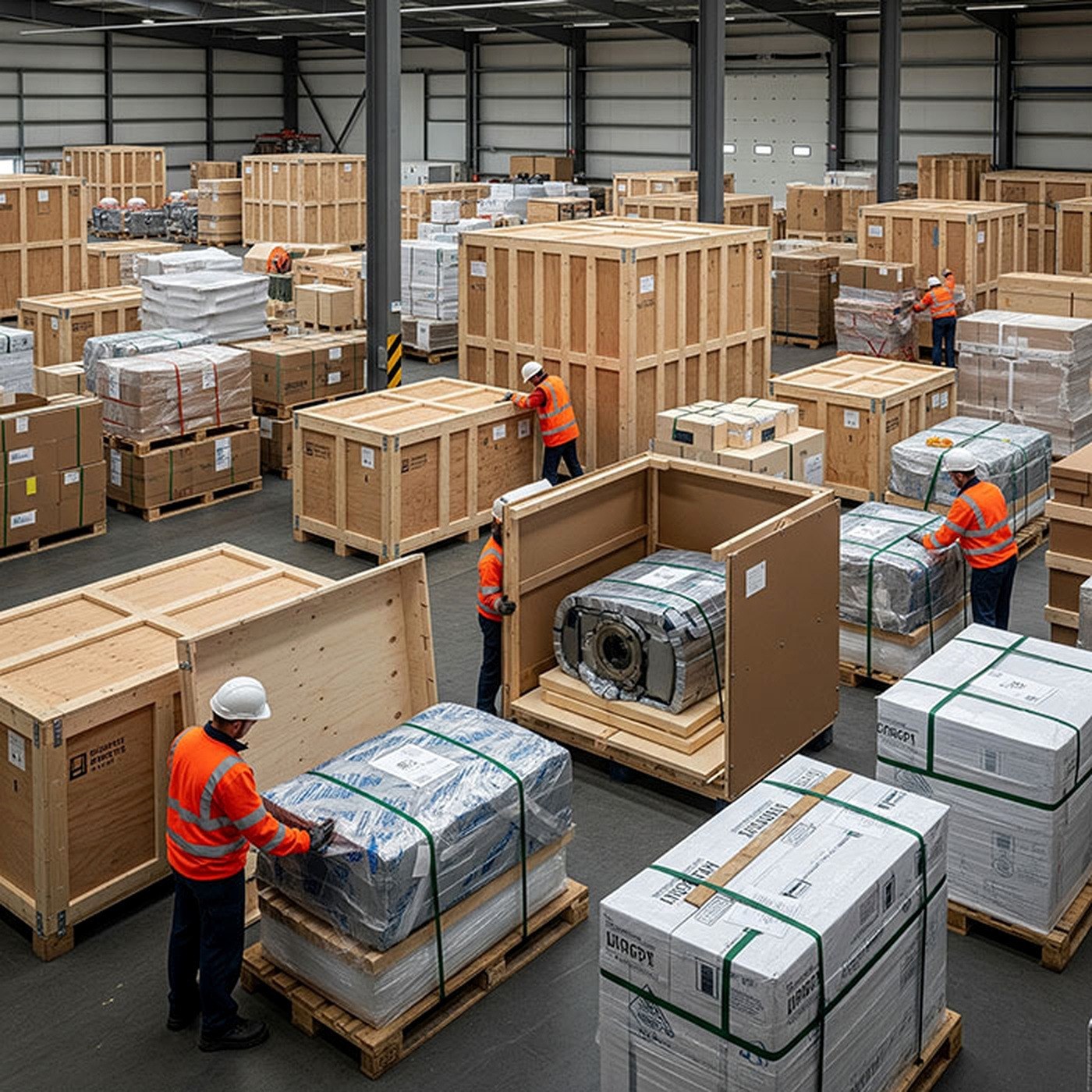 Operação logística e acondicionamento de equipamentos