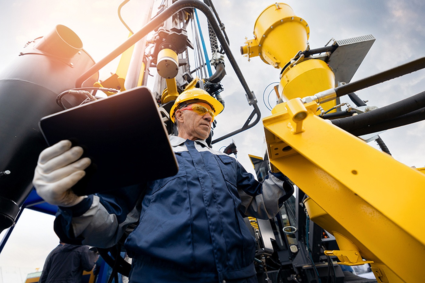 Equipe técnica e infraestrutura de energia